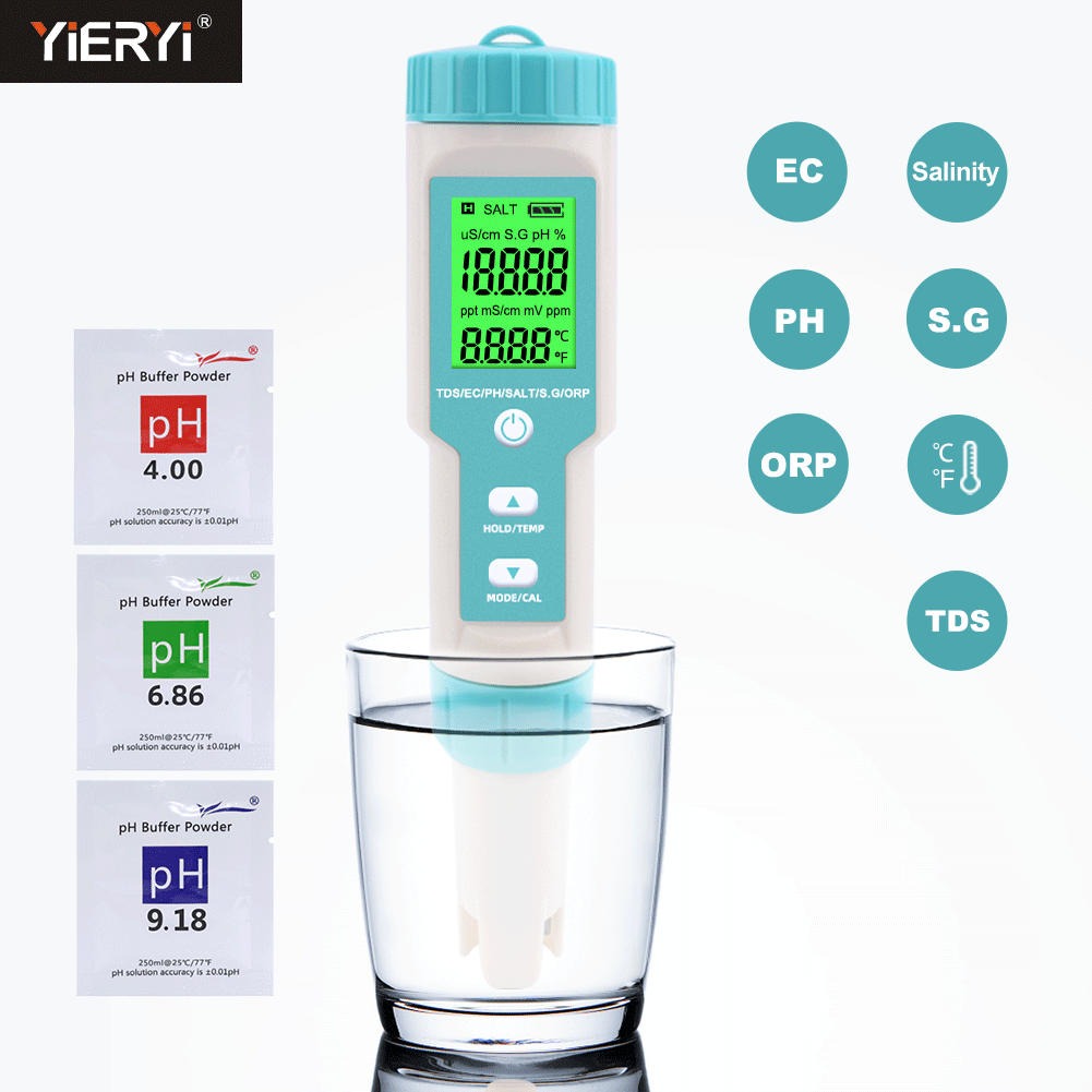 Ph Meter Digital Water Tester - 새로운 7 in 1 PH/TDS/EC/ORP/염분/S. 식수용