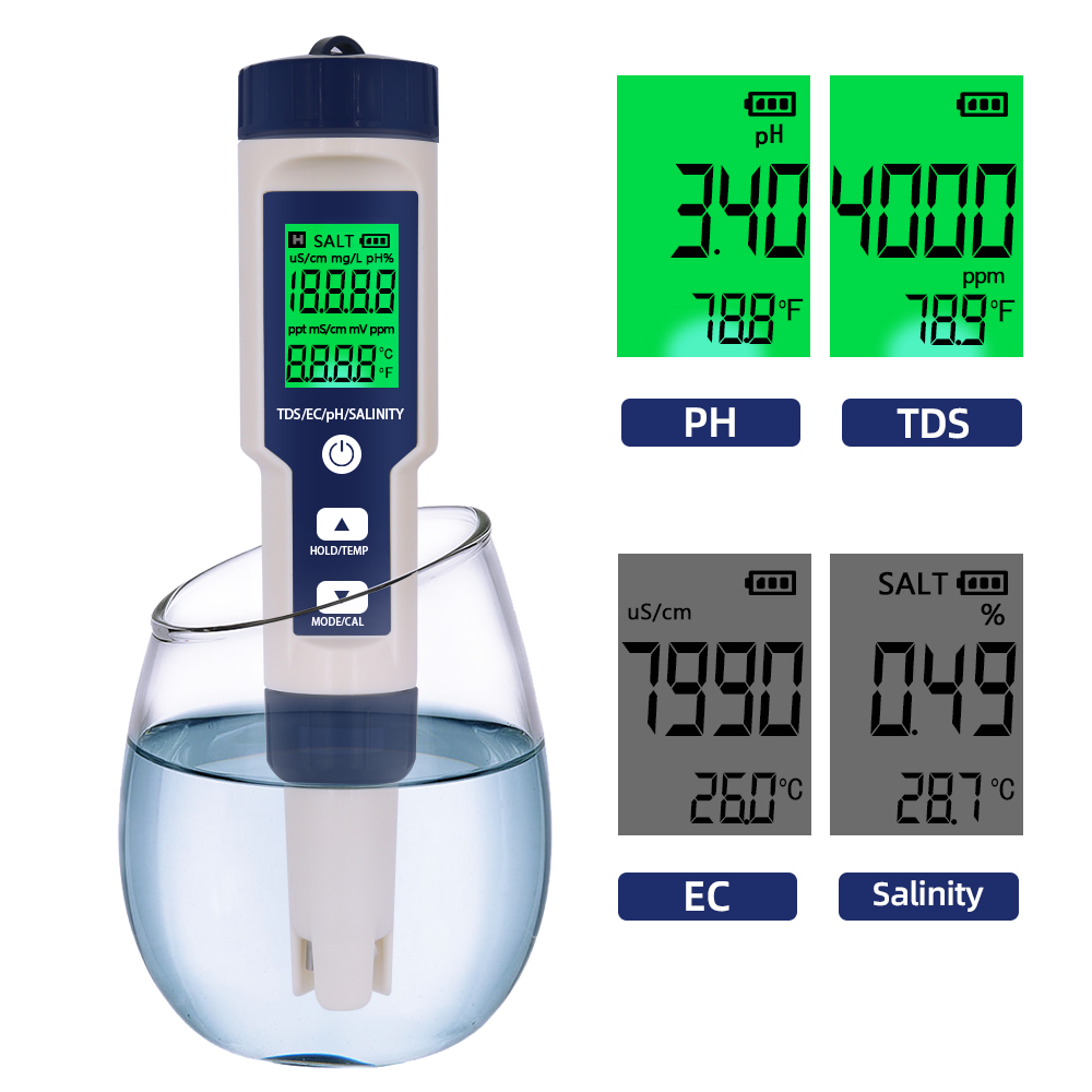 Ph Meter Digital Water Tester - 수영장 식수 수족관 모니터용 전문 수질