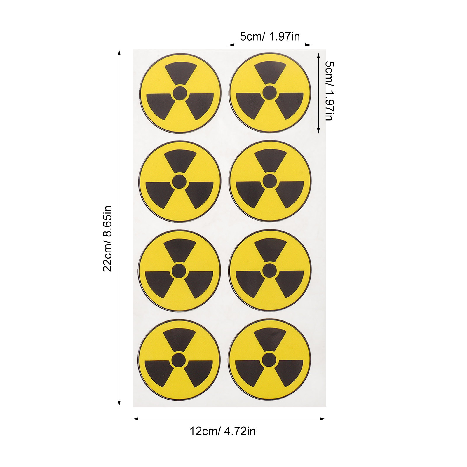 방사선 경고 스티커 24개, 지름 5cm, 코팅된 종이 - Lab Equipment 리뷰 및 가격