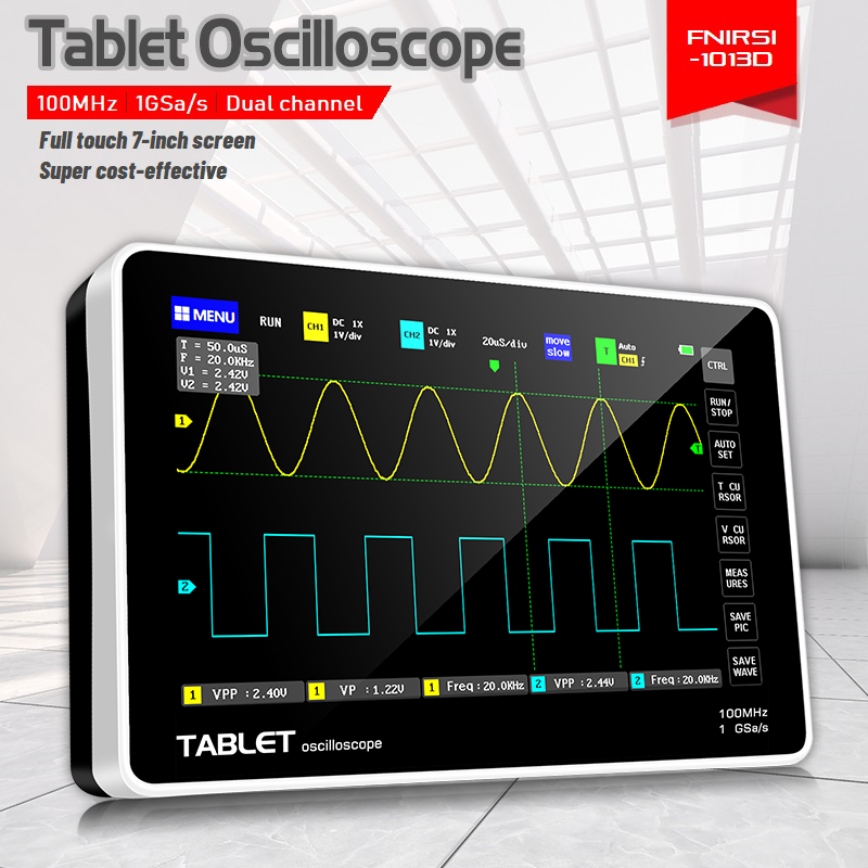 FNIRSI 1013D 듀얼 채널 태블릿 오실로스코프, - Fnirsi Digital Oscilloscope Handheld 리뷰 및 가격