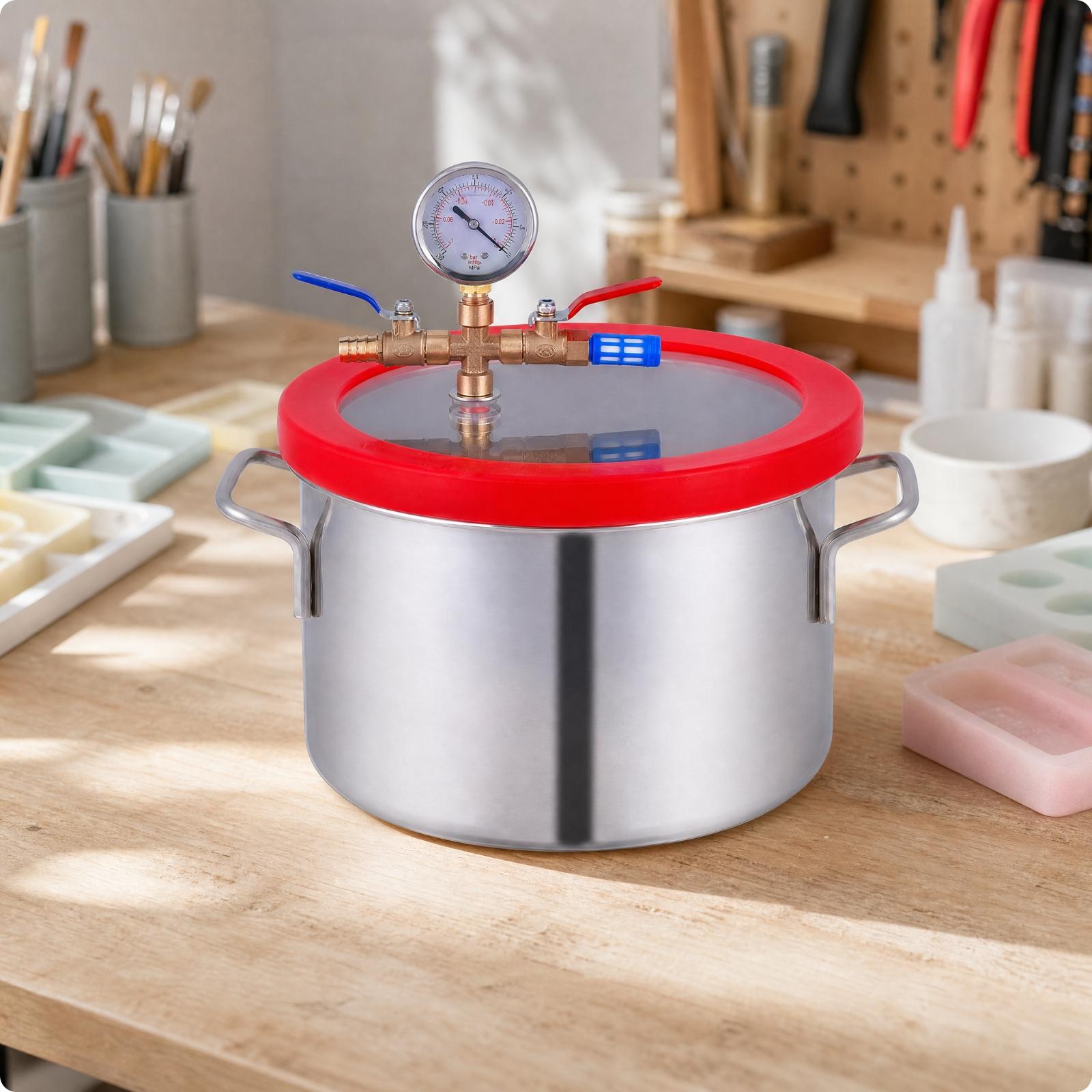 AB 접착제, 실란트, 화장품 제형용 진공 탈기 챔버  - Vacuum Chamber Kit With Pump 리뷰 및 가격